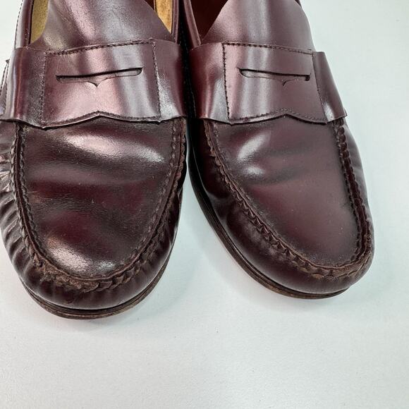 LANDS\' END Men\'s Brown or Cordovan Leather Penny Loafers Size 11 M main image 4